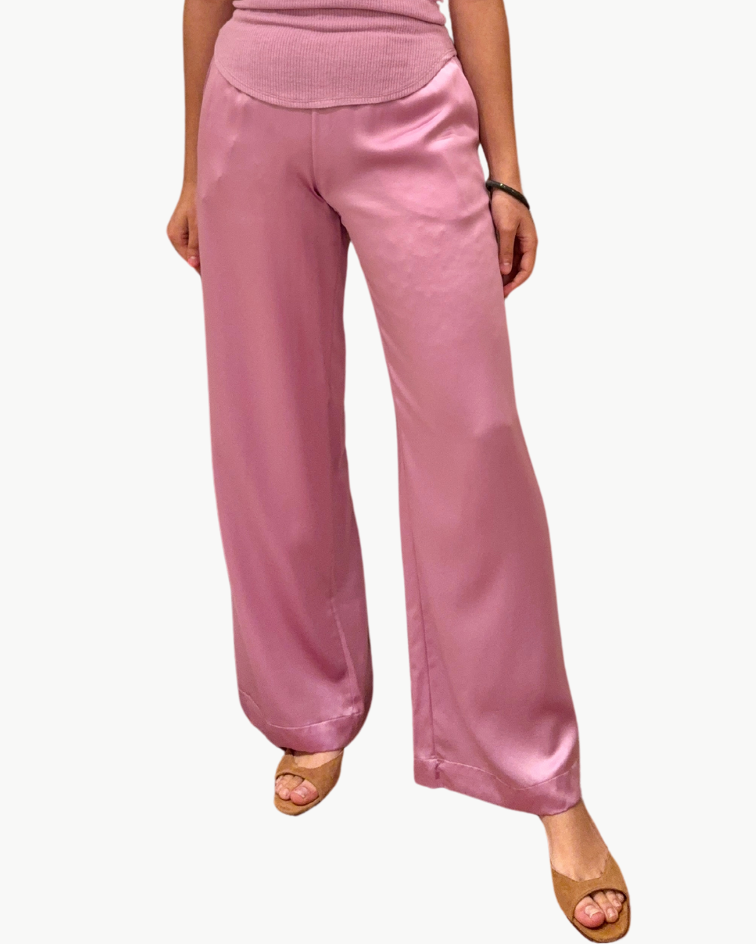 BRYNN HIGH RISE PULL ON WIDE LEG PANT IN ORCHID