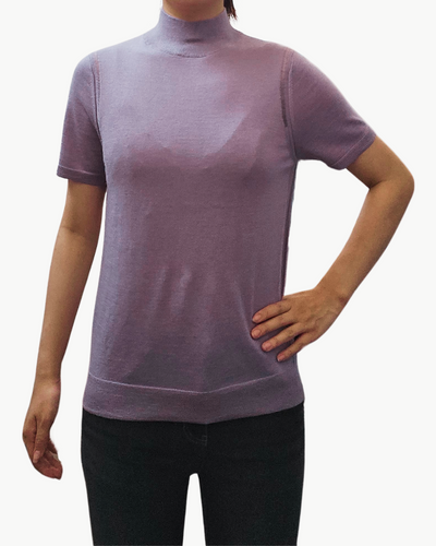 MARISSA CASHMERE TURTLENECK IN LILAC