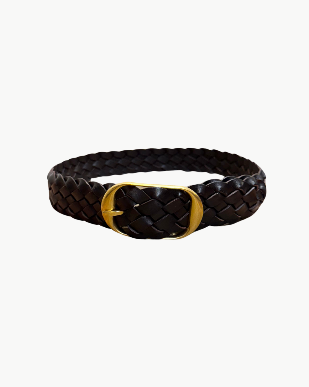 BRAIDED NILI BELT IN DARK BROWN