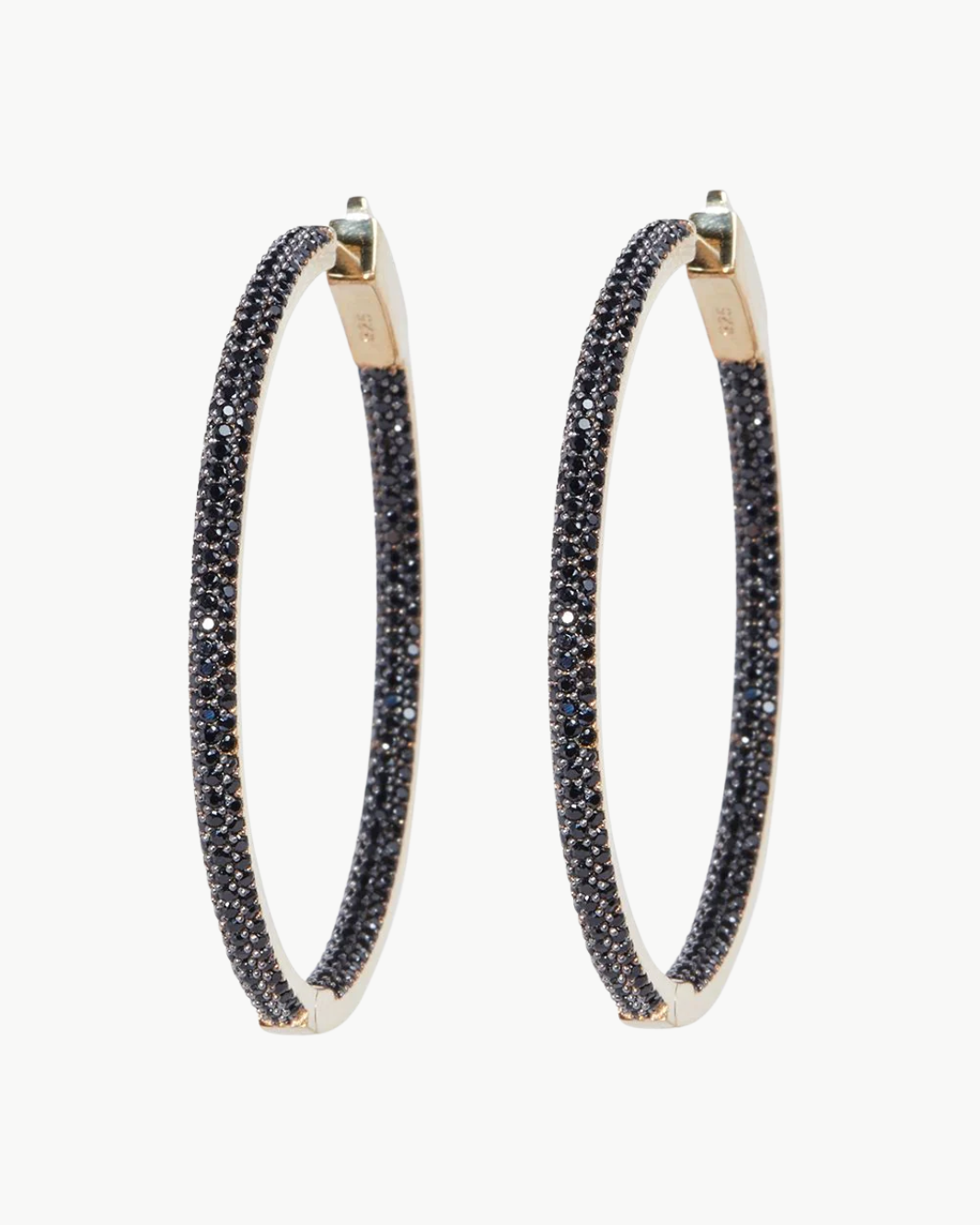 SLIM TIRE HOOP IN BLACK SPINEL