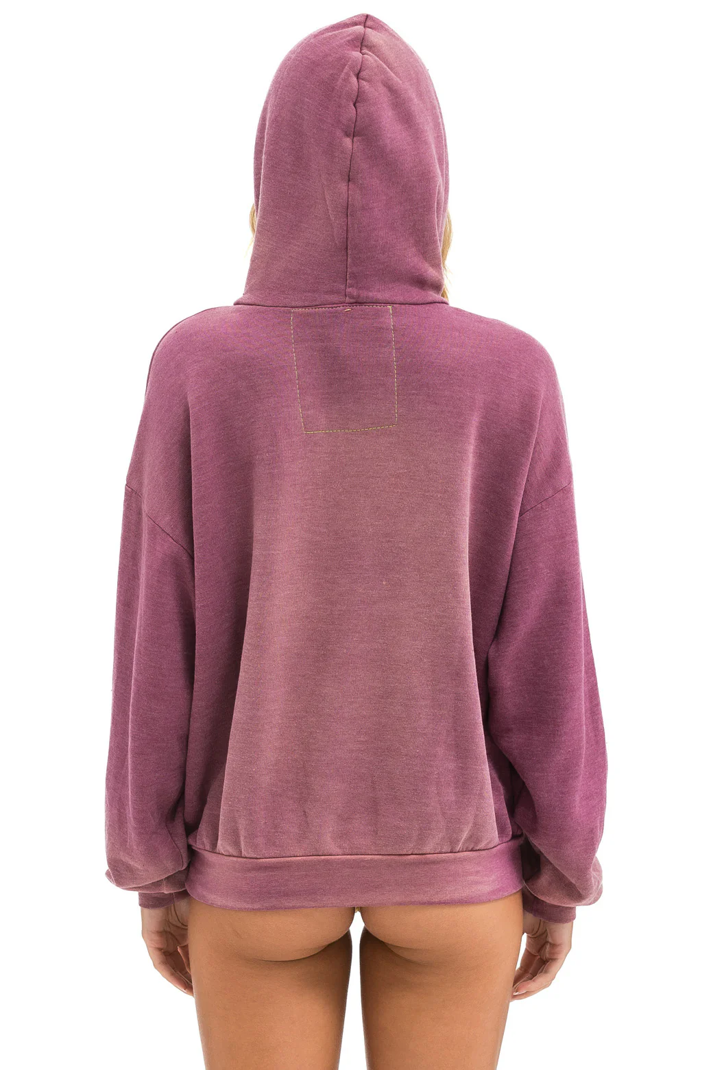 VINTAGE LOGO PULLOVER HOODIE IN FADED BERRY