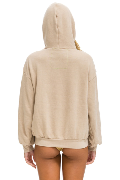 WAVE STRIPE 4 PULLOVER HOODIE IN SAND/SAND