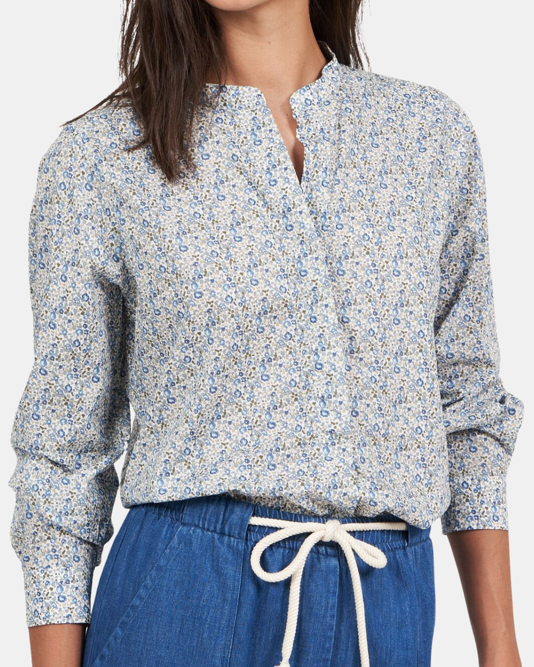 CORAZ WOVEN SHIRT IN BLUE COTTON