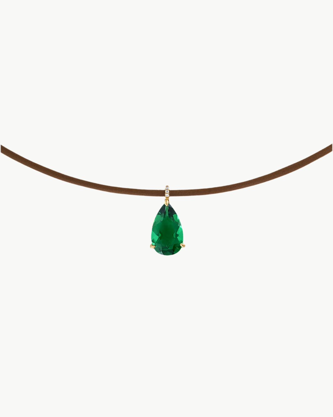 RESILIENCE NECKLACE IN GREEN/YELLOW GOLD