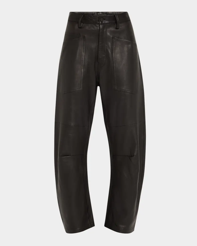 SHON LEATHER PANT IN BLACK