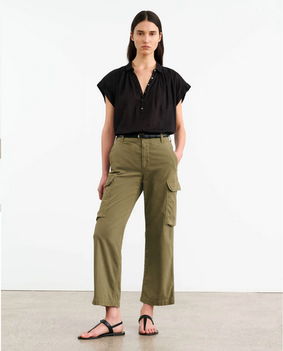 LEOFRED CARGO PANT IN MILITARY GREEN