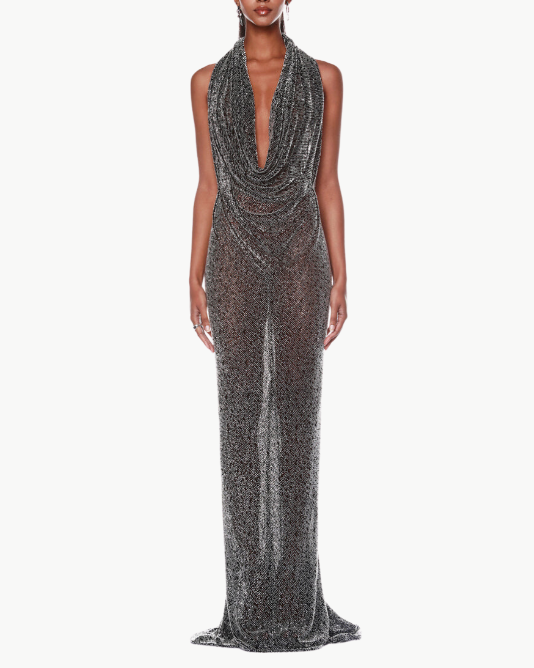 AMALIA NOIR BEADED GOWN IN BLACK