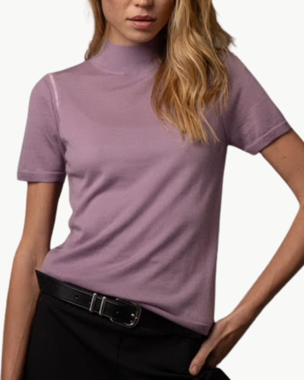 MARISSA CASHMERE TURTLENECK IN LILAC