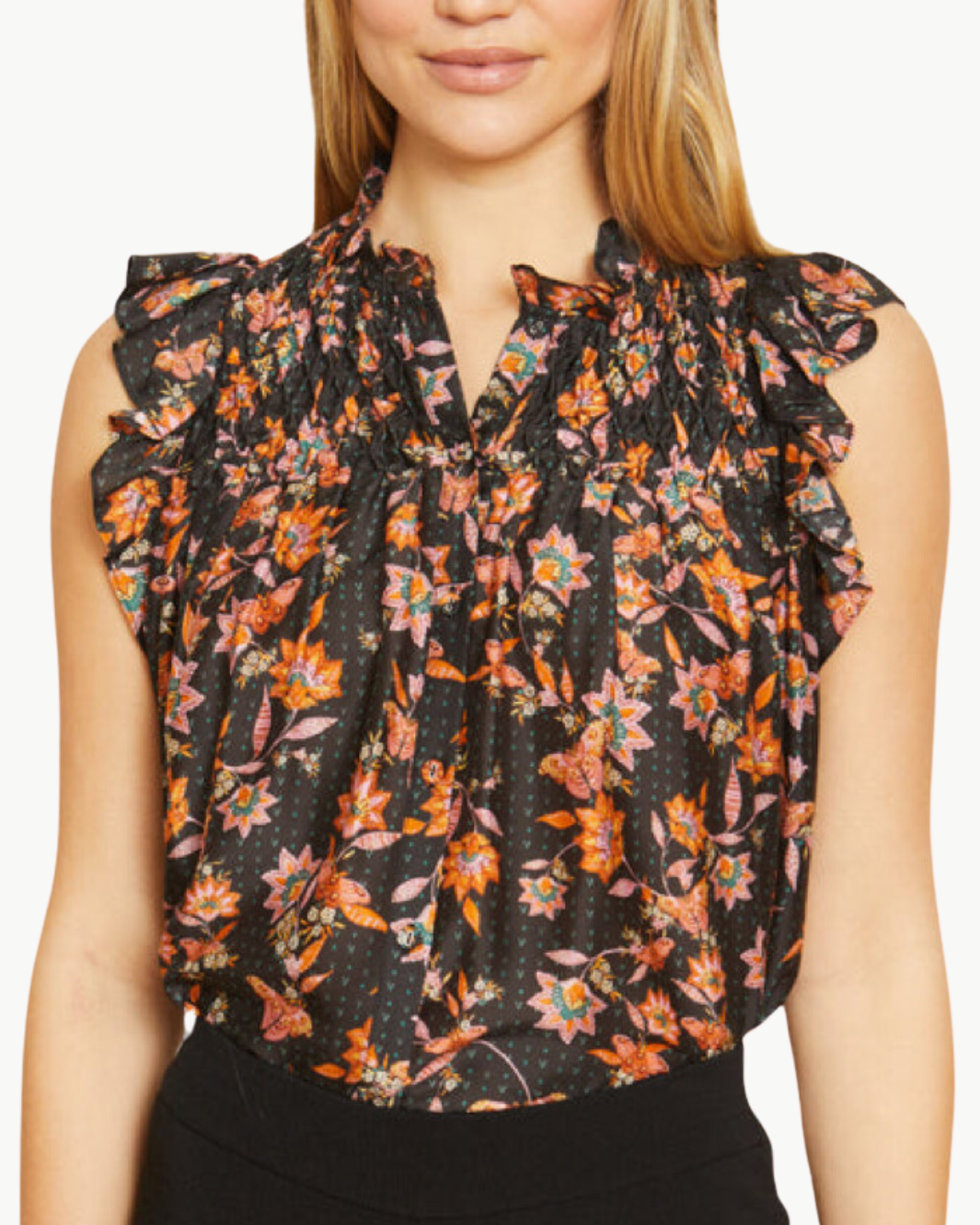 EVELYN TOP IN FOLK ART FLEUR