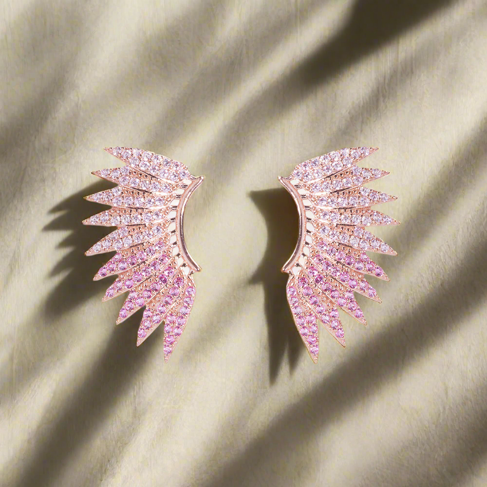 KELSEA EARRINGS IN PINK CRYSTAL