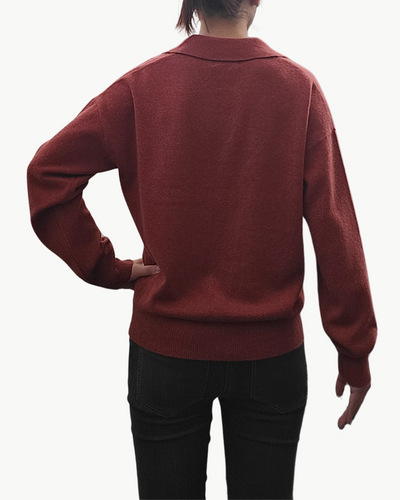 ARLINE PULLOVER IN GARNET