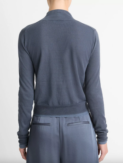 DOUBLE LAYER TURTLE NECK IN IRIS WATER / DARK WATER