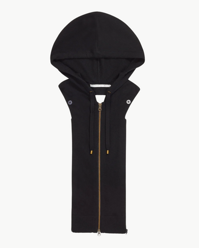 CASHMERE HOODIE DICKEY IN BLACK