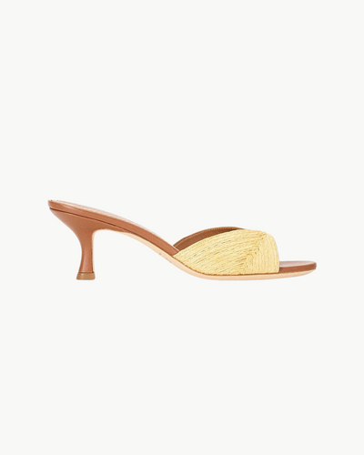 BRIGITTE MULE IN NATURAL RAFFIA