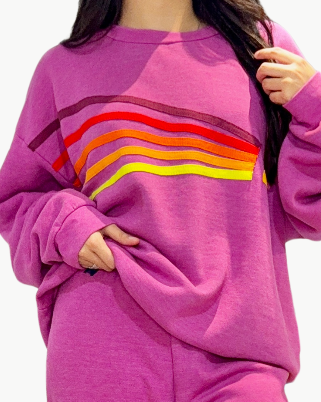 DAYDREAM CREW SWEATSHIRT IN MAGENTA