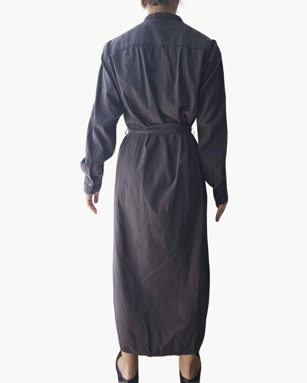 RAFALI WOMAN WOVEN DRESS IN ANTHRACITE