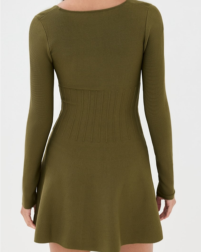 DEORA DRESS IN SERGEANT GREEN