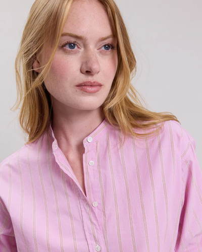 CRISTAL WOVEN SHIRT IN PINK