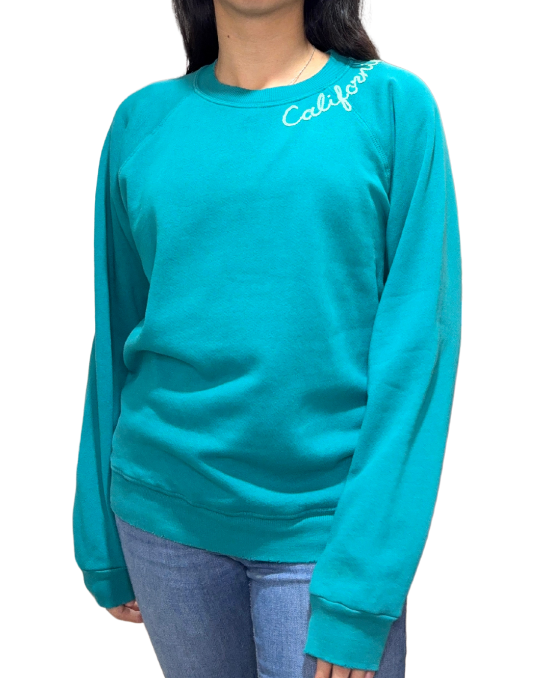 CALIFORNIA CREW SWEATSHIRT IN TEAL