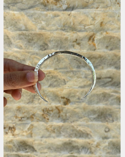 CRATER CUFF IN STERLING SILVER - Romi Boutique