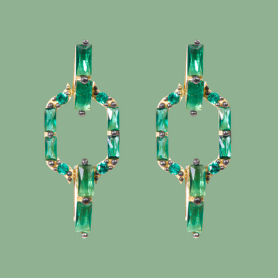 LIAM EARRINGS IN EMERALD