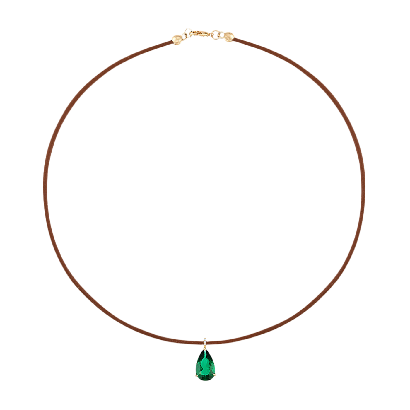 RESILIENCE NECKLACE IN GREEN/YELLOW GOLD