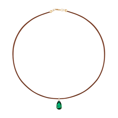 RESILIENCE NECKLACE IN GREEN/YELLOW GOLD