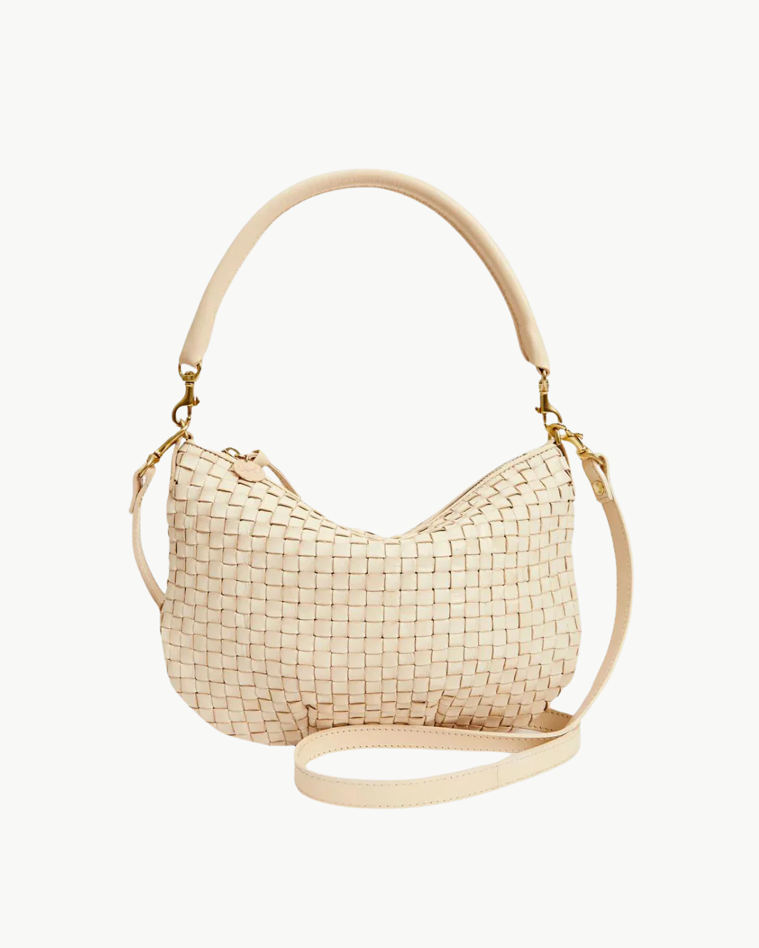 PETIT MOYEN MESSENGER WOVEN CHECKERED IN BUTTERCREAM