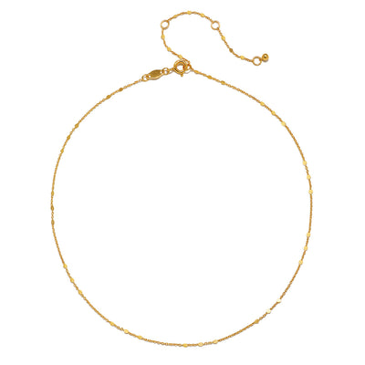 TWINKLING LIGHT GOLD CHOKER NECKLACE