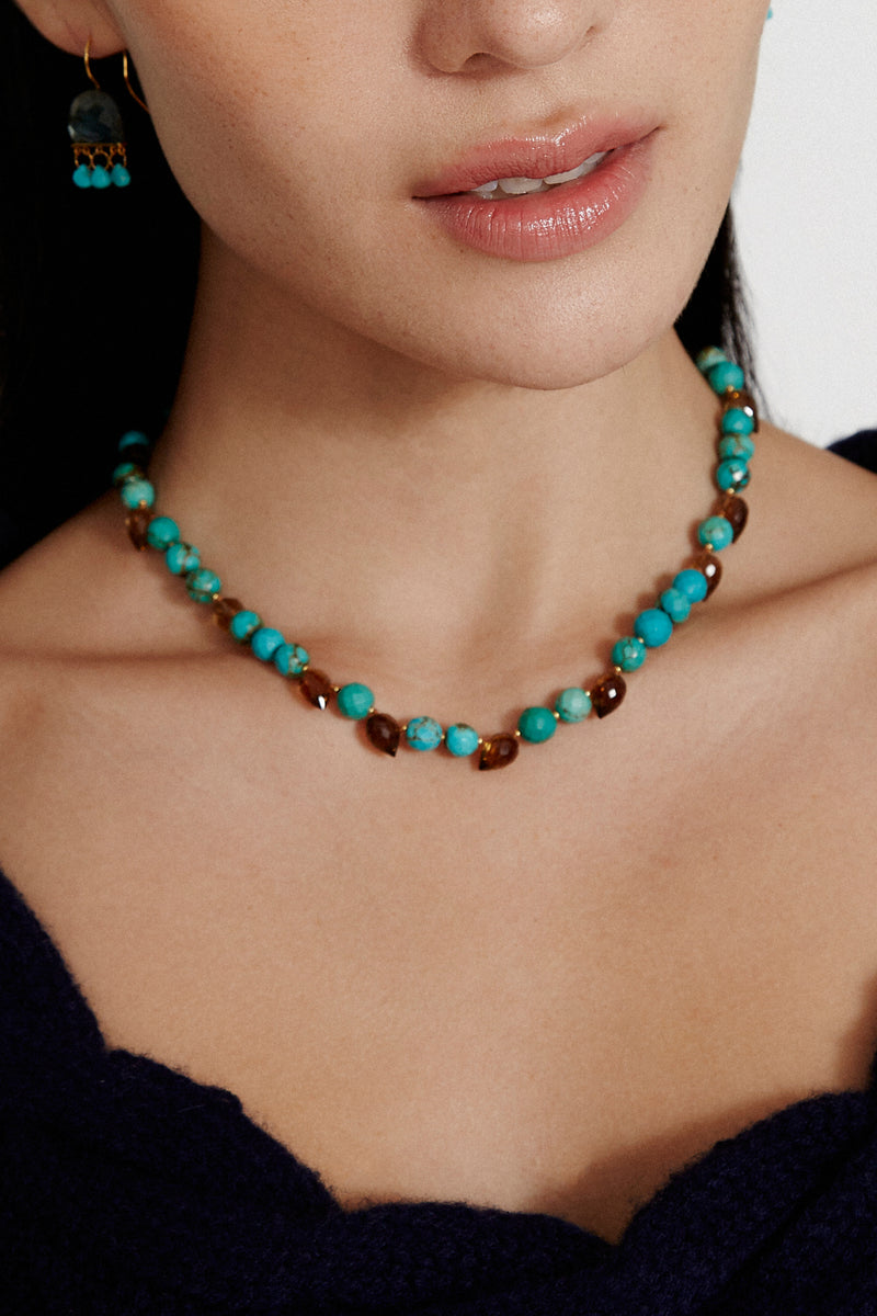 WILLA NECKLACE IN TURQUOISE MIX