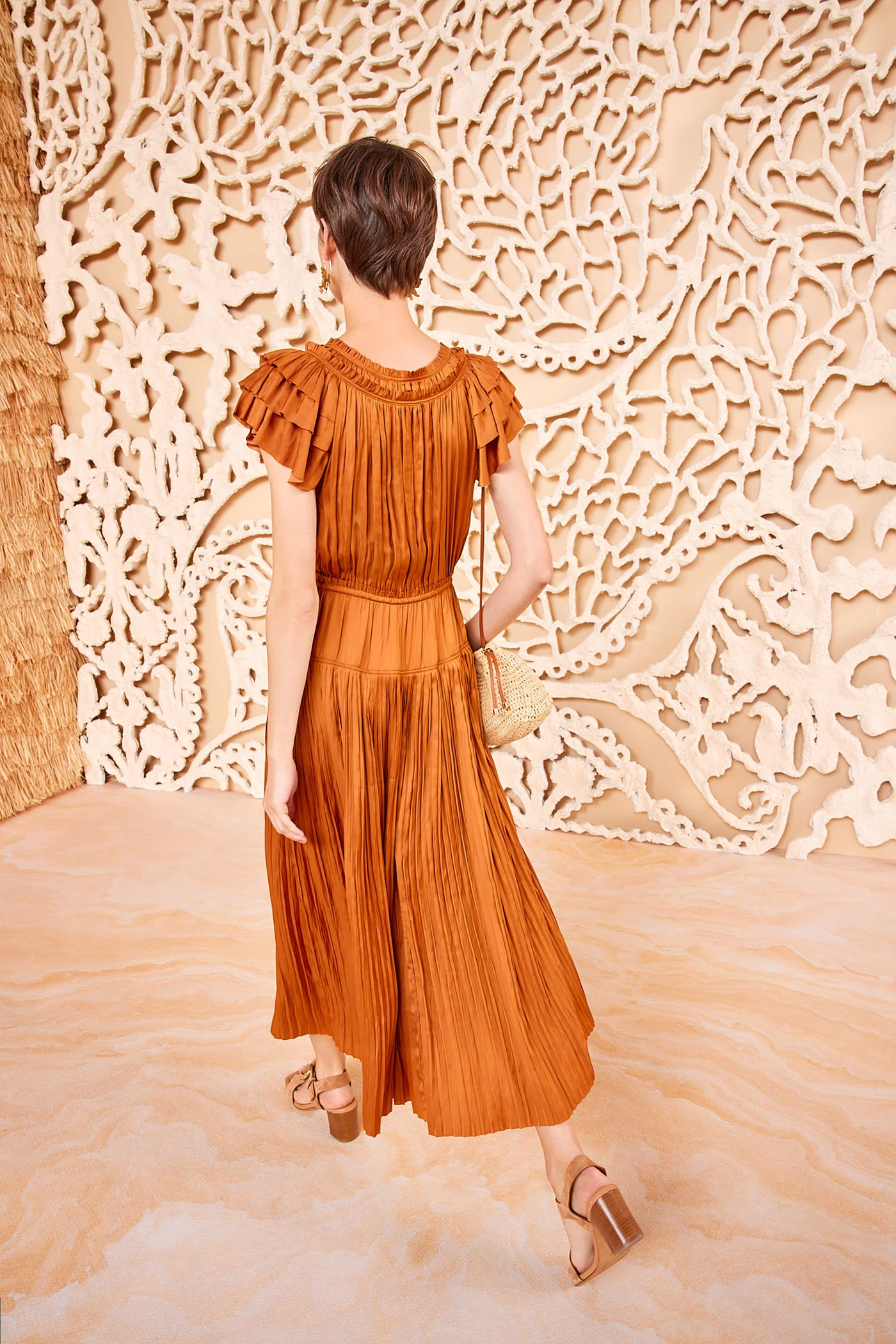 KALESTA DRESS IN AMBER