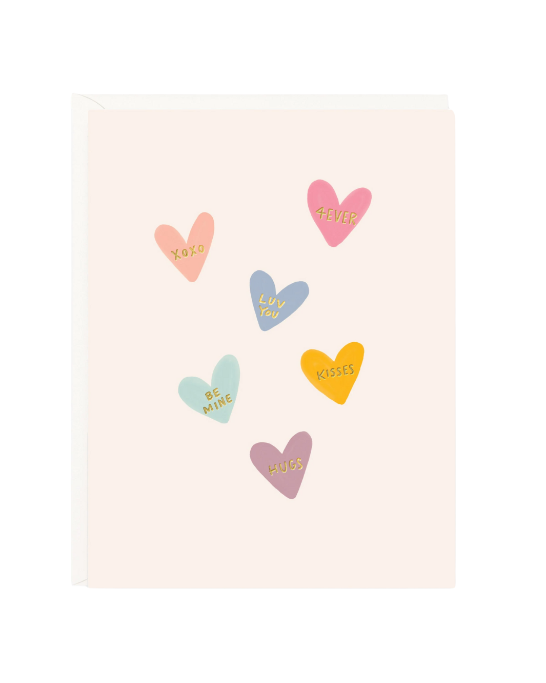 CONVERSATION HEARTS GREETING CARD