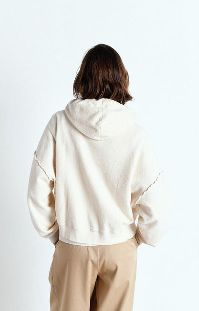 WOMEN'S HOODIE BOBYPARK IN ECRU