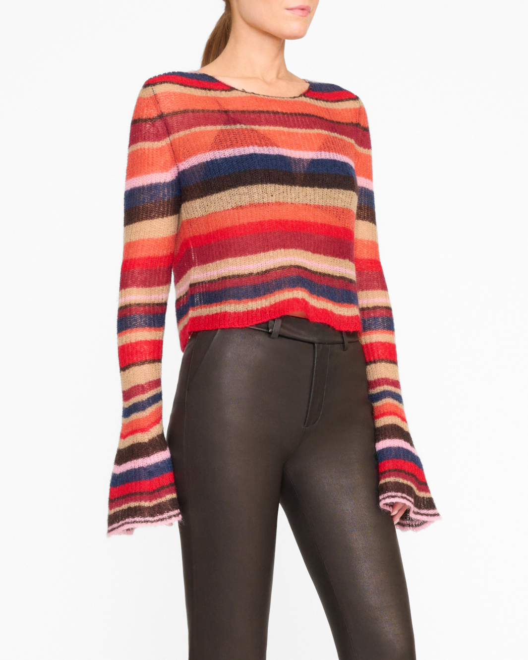 PARKER SWEATER IN AUTUMNAL FADED STRIPE