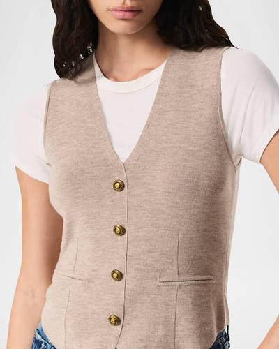 ELLA VEST IN DARK TAUPE