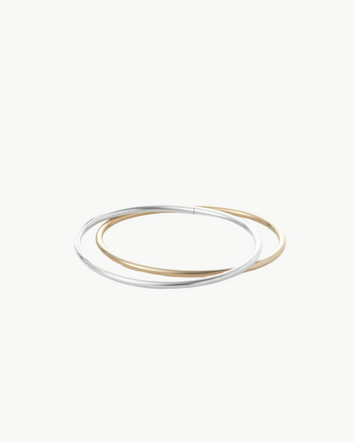 DANE BANGLE SET L IN TWO-TONE