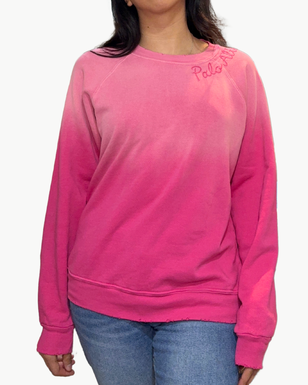 PALO ALTO CREW SWEATSHIRT IN PINK OMBRE