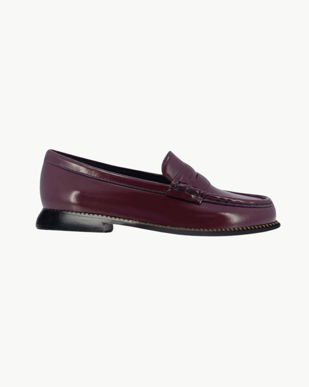 ELBA PENNY LOAFER IN PLUM SPAZZOLATO