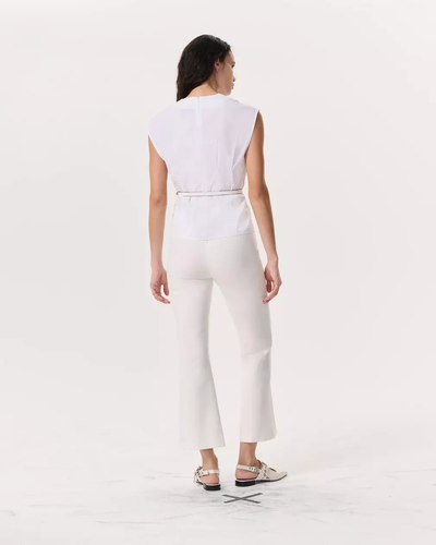 INES POPLIN TOP IN WHITE