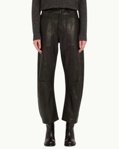 SHON LEATHER PANT IN BLACK