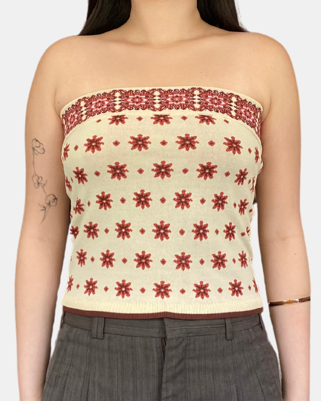 MONTGOMMERY TOP IN MANDALA RUST