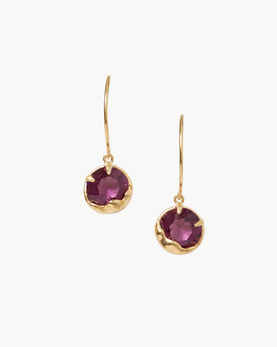 CRYSTAL EARRINGS IN AMETHYST