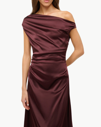 PHARE DRESS IN MERLOT