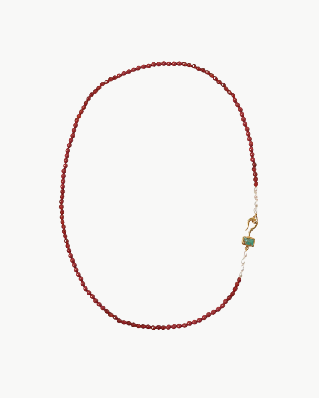 SANTOS NECKLACE IN CARNELIAN MIX