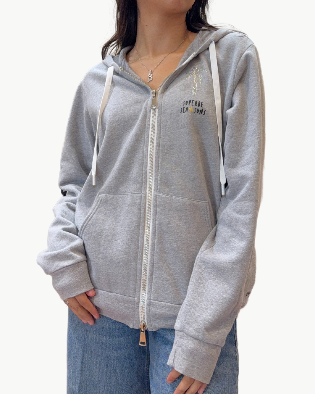 HAPPY EVERYTHING HOODIE IN HEATHER GREY