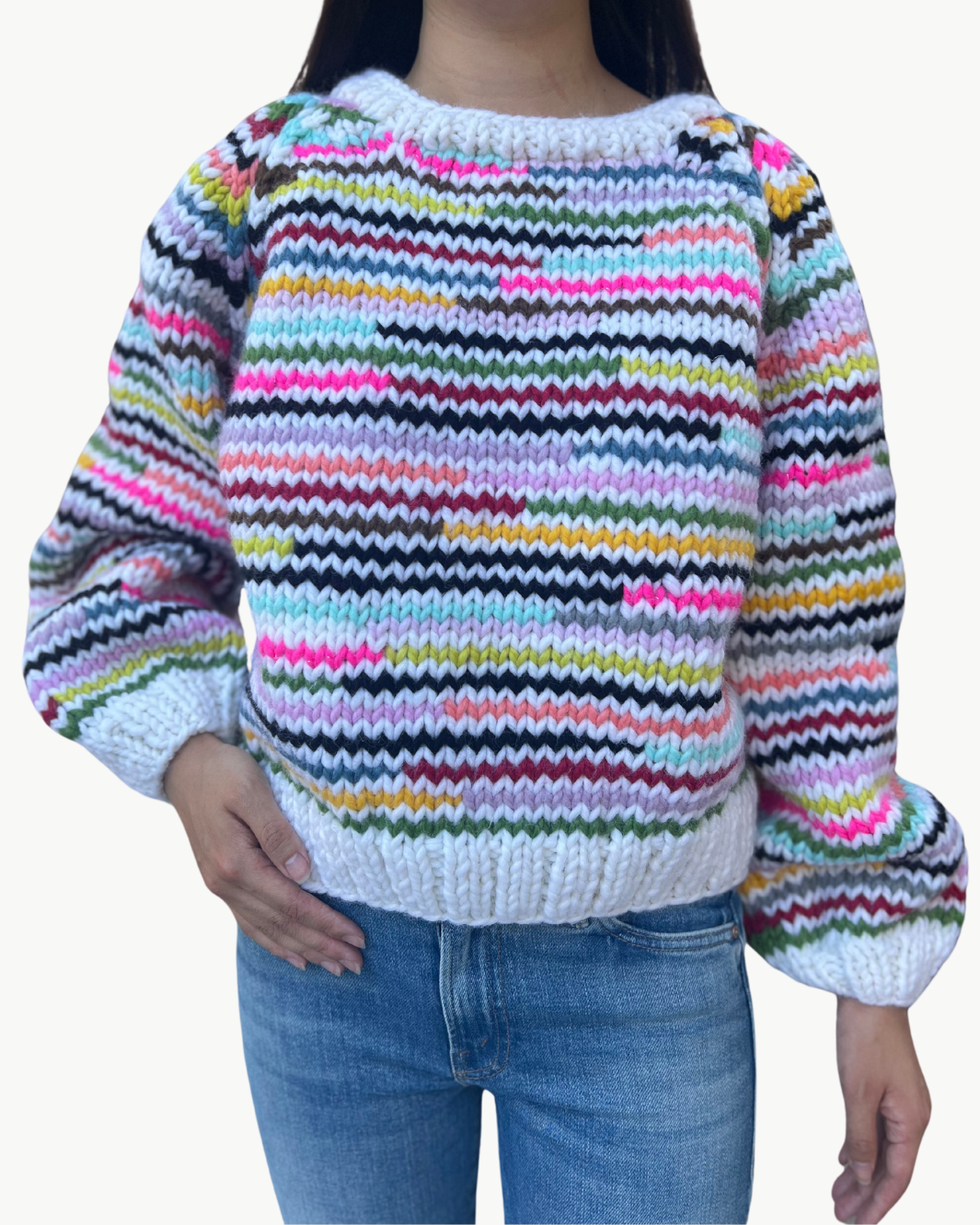 NO WASTE PULLOVER IN MULTI