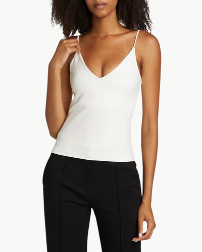 IRINA V-NECK CAMISOLE IN WHITE