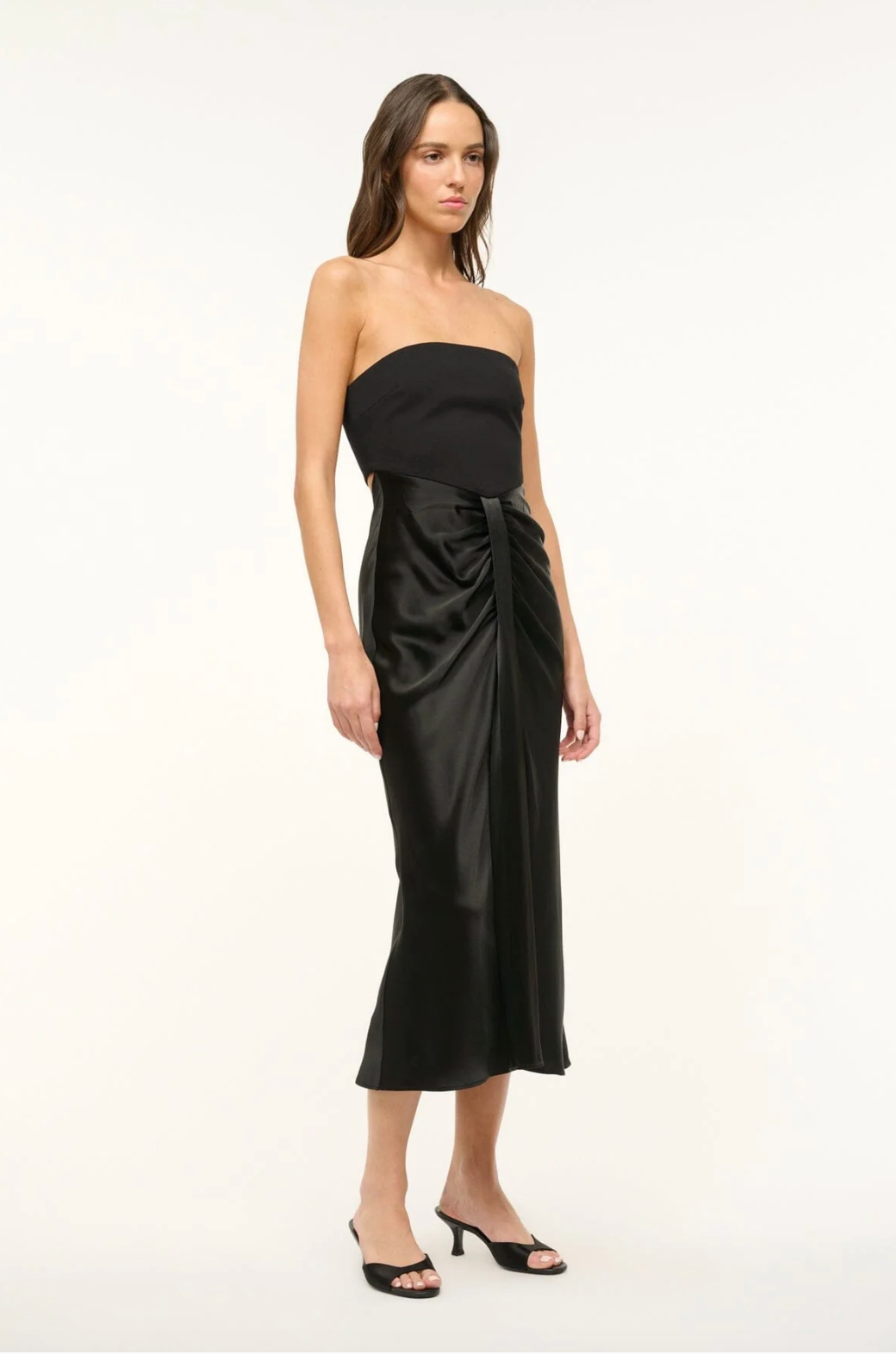 MIDI WAYFARING DRESS IN BLACK