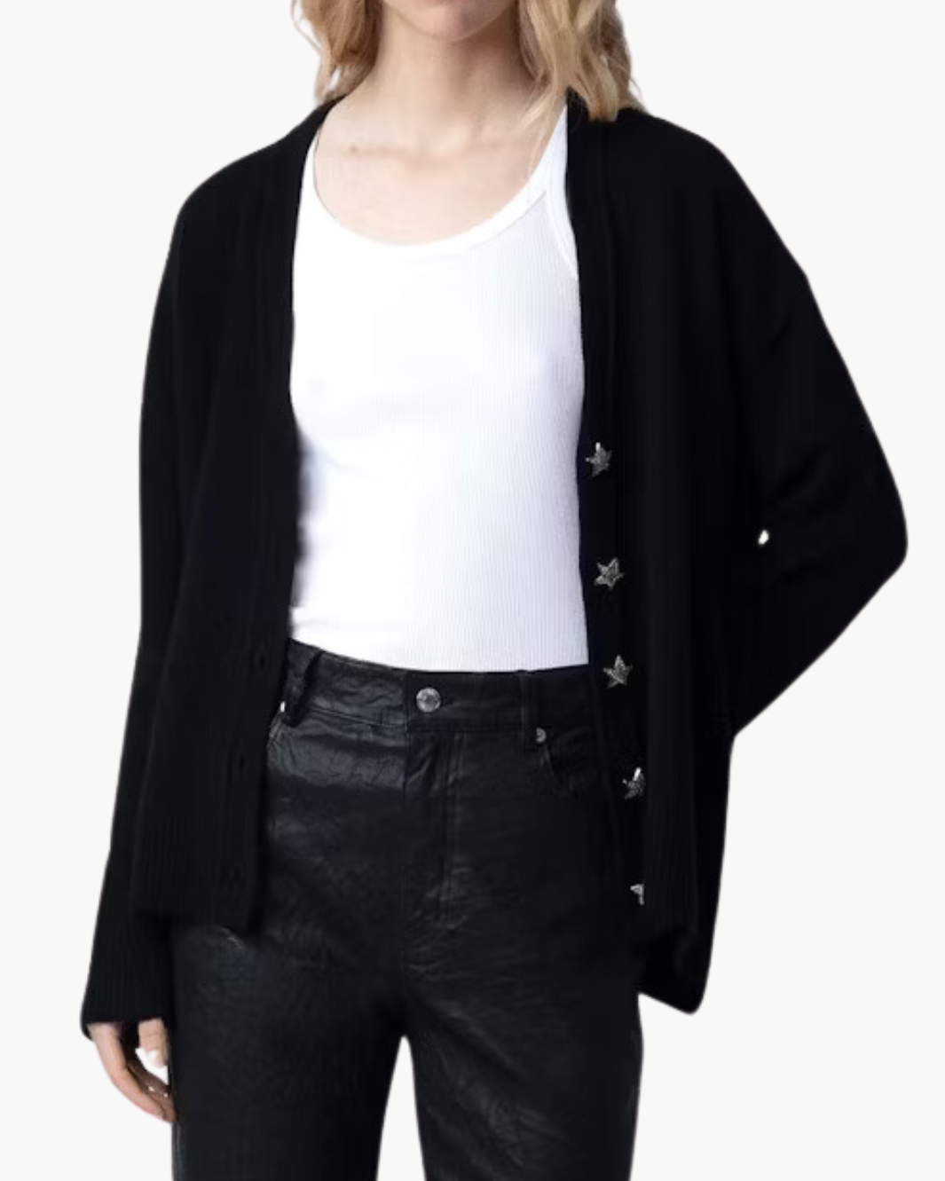 MIRKA BIJOUX CARDIGAN IN NOIR