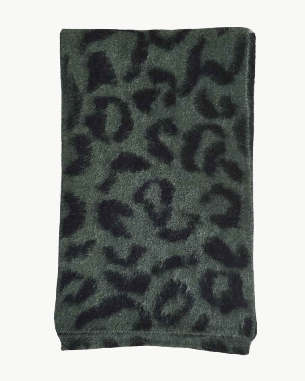 BRUSHED LEOPARD SCARF IN JUNGLE/NIGHT